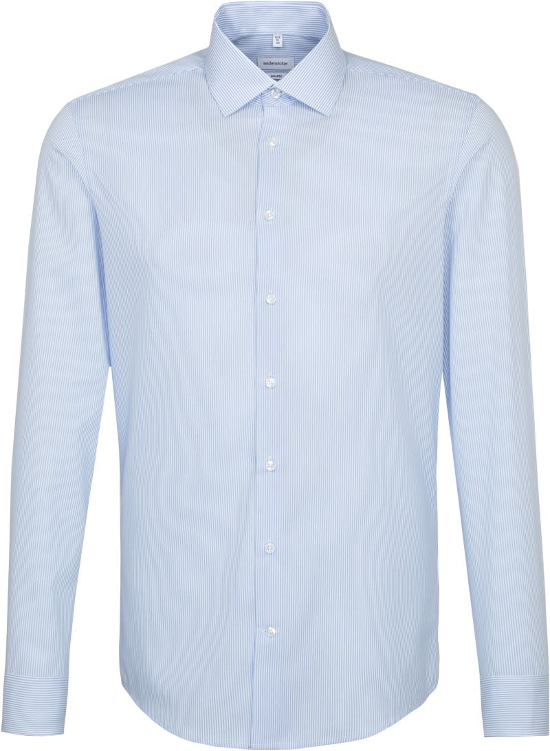 Seidensticker | Shirt Shaped striped light blue/white