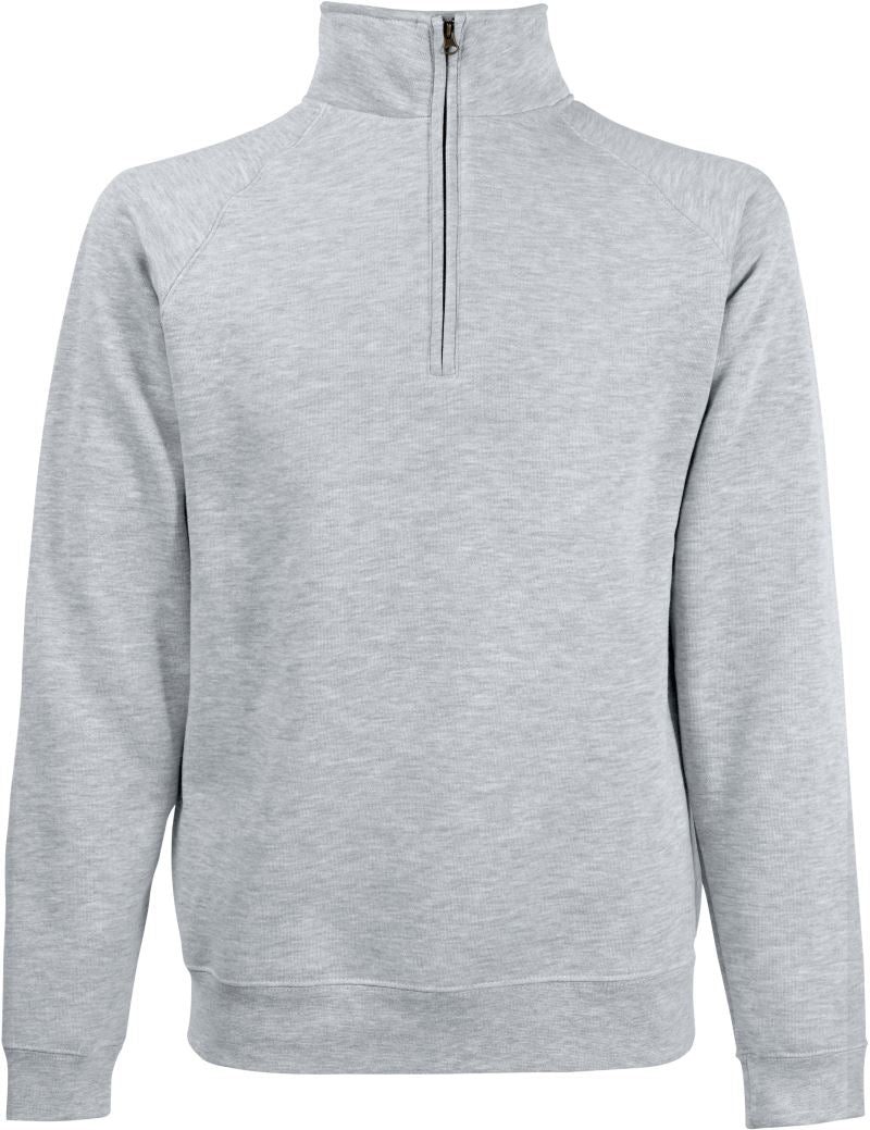 F.O.L. | Premium Zip Neck Sweat heather grey