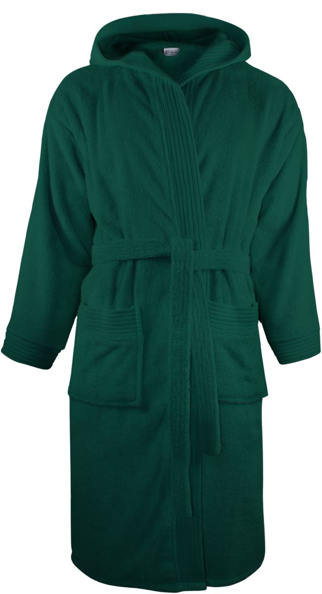 The One | Bathrobe hooded dark green