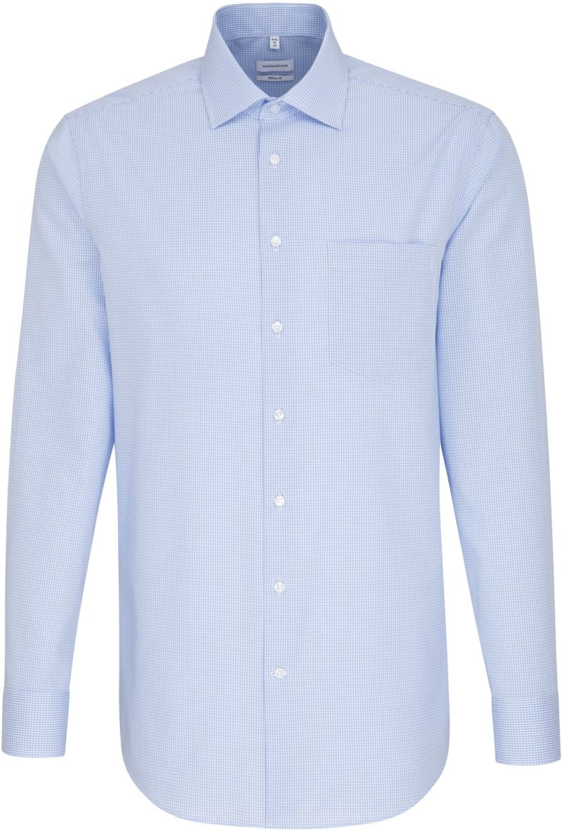 Seidensticker | Shirt Regular check light blue/white
