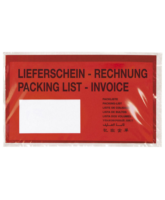 100 Document Envelopes red