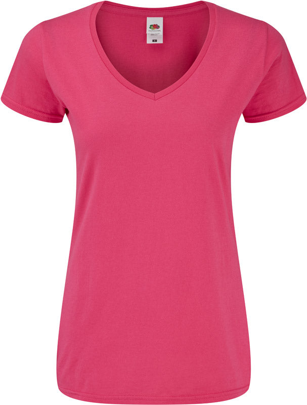 F.O.L. | Ladies' Iconic 150 V-Neck T fuchsia