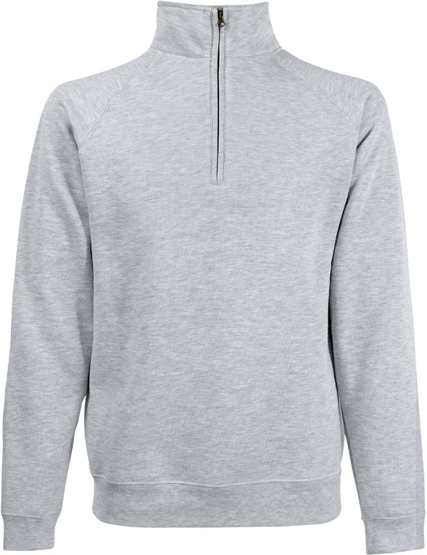 F.O.L. | Classic Zip-Neck Sweat heather grey