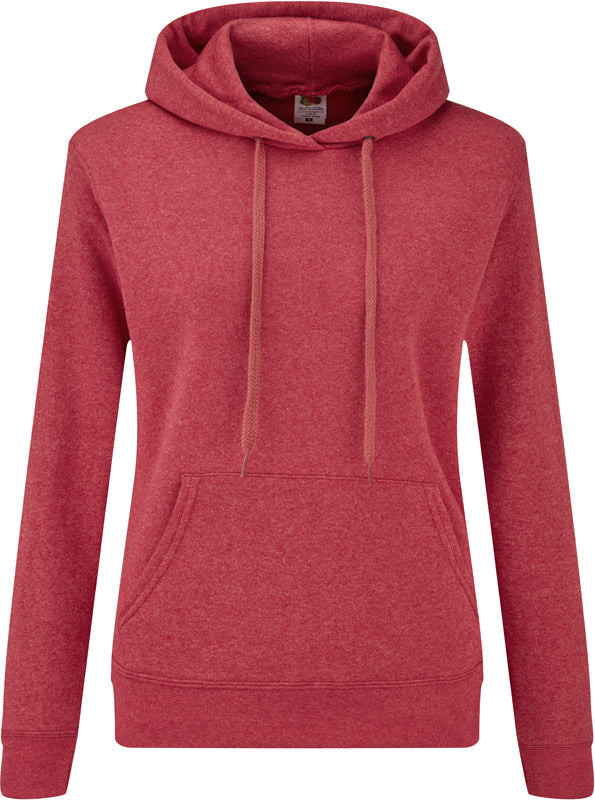 F.O.L. | Classic Lady-Fit Hooded Sweat vintage heather red