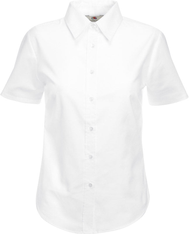 F.O.L. | Lady-Fit Oxford Shirt SSL white