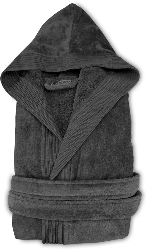 The One | Velour Bathrobe anthracite