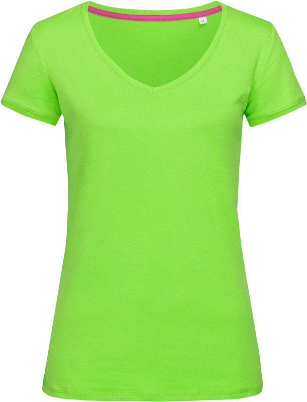 Stedman | V-Neck T "Megan" green flash - S