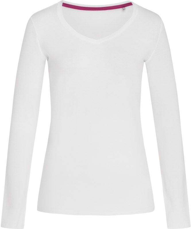 Stedman | V-Neck T "Claire" LSL white - S