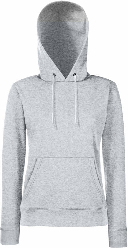 F.O.L. | Classic Lady-Fit Hooded Sweat heather grey