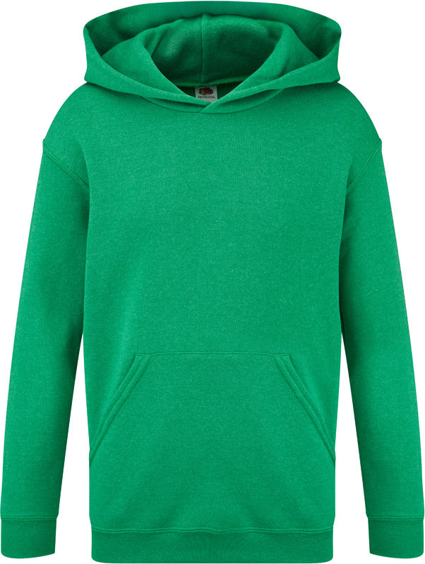 F.O.L. | Classic Kids Hooded Sweat retro heather green