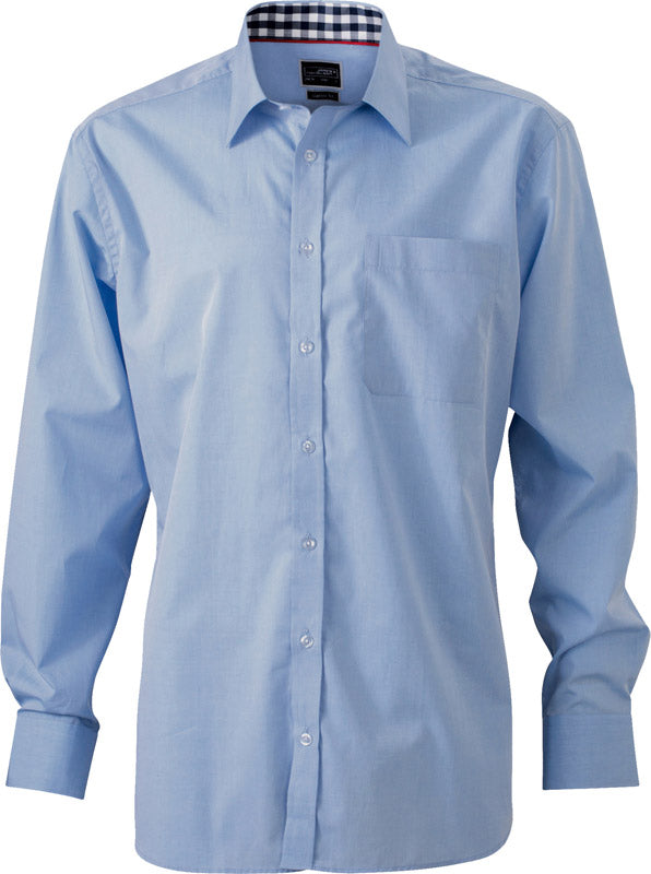 James & Nicholson | JN 619 light blue/navy white
