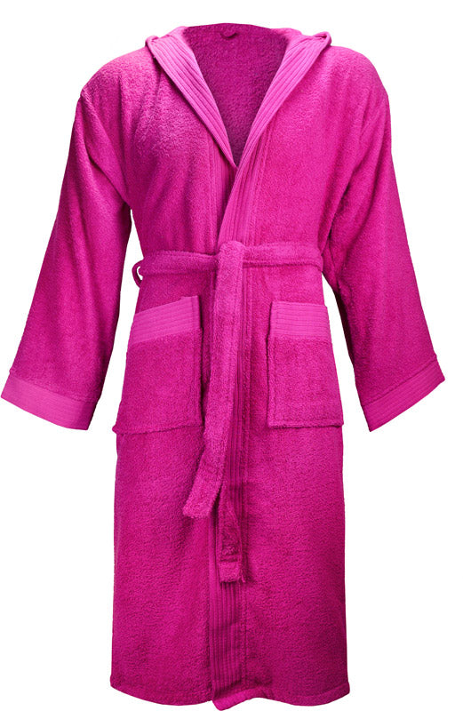 The One | Bathrobe hooded magenta