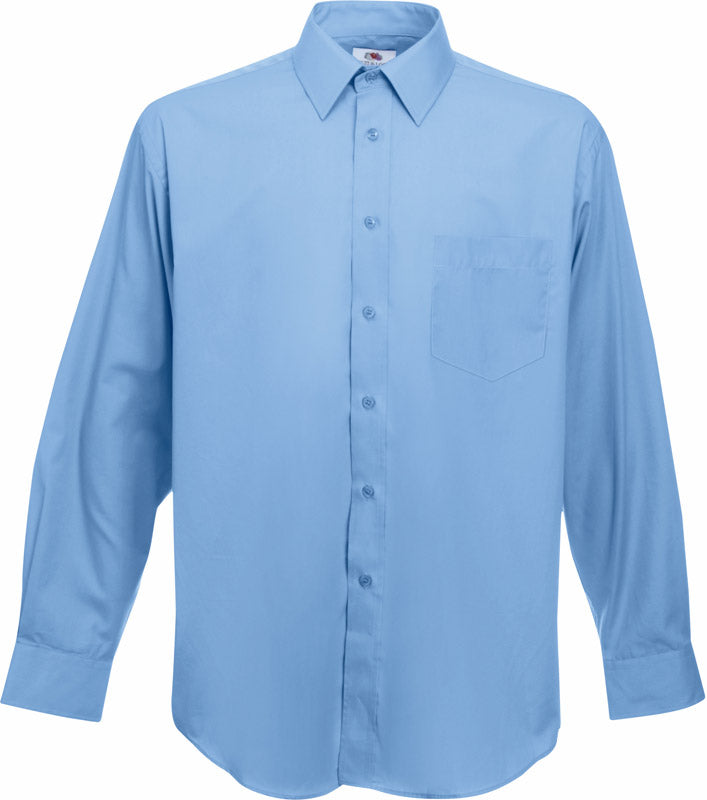 F.O.L. | Poplin Shirt LSL mid blue