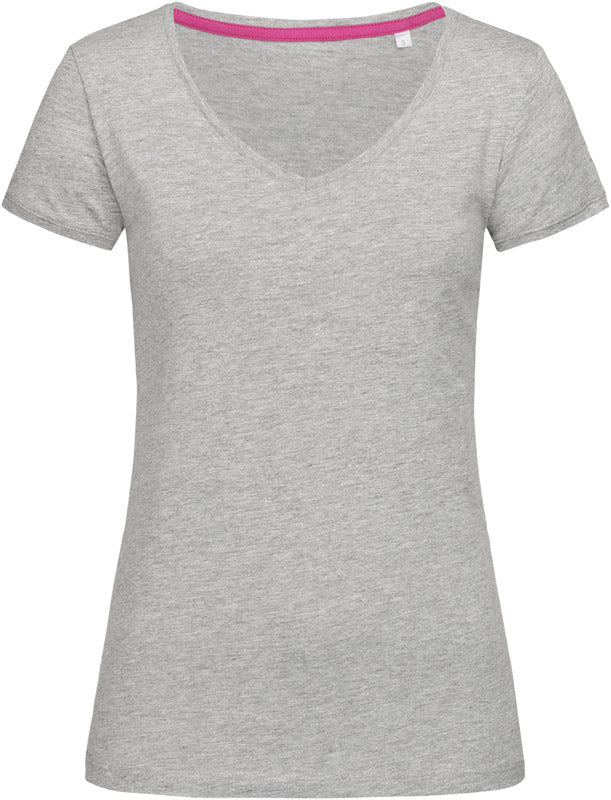 Stedman | V-Neck T "Megan" grey heather - S