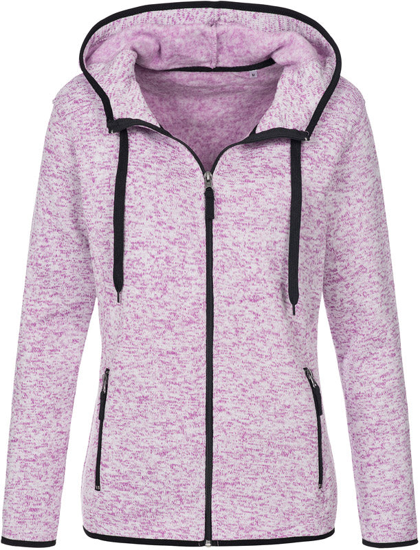 Stedman | Knit Fleece Jacket Women purple melange