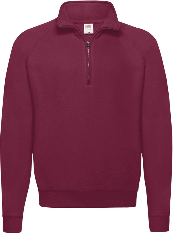 F.O.L. | Classic Zip-Neck Sweat burgundy