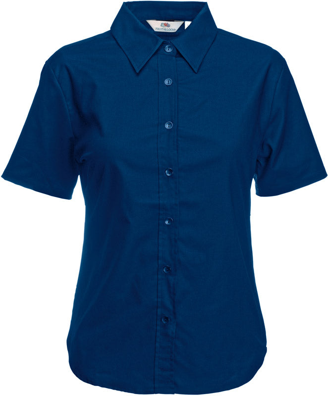 F.O.L. | Lady-Fit Oxford Shirt SSL navy