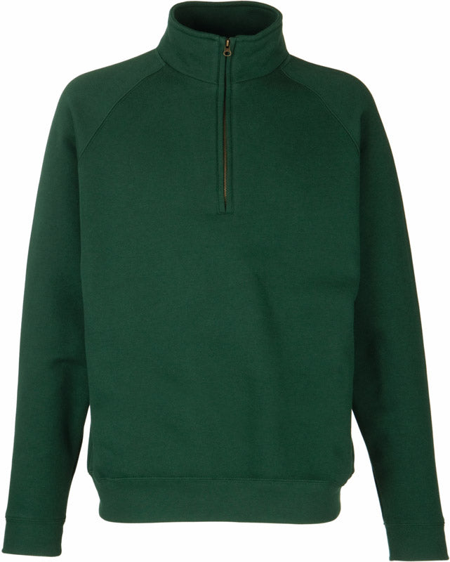 F.O.L. | Premium Zip Neck Sweat bottle green