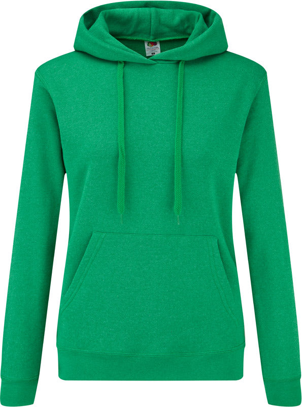 F.O.L. | Classic Lady-Fit Hooded Sweat retro heather green