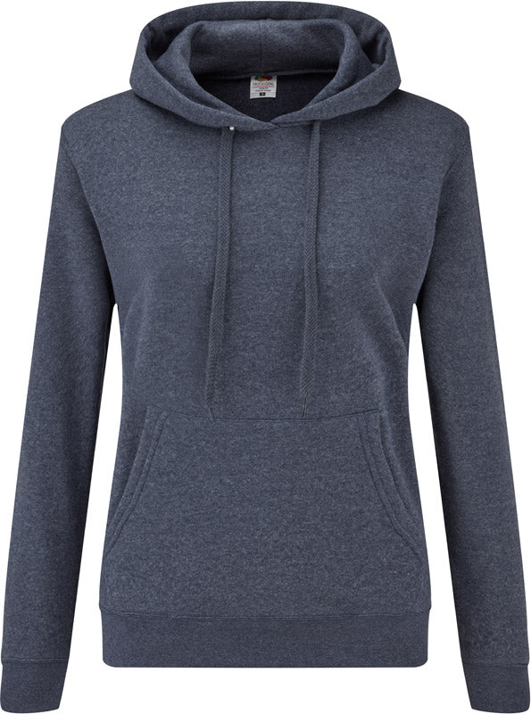 F.O.L. | Classic Lady-Fit Hooded Sweat vintage heather navy