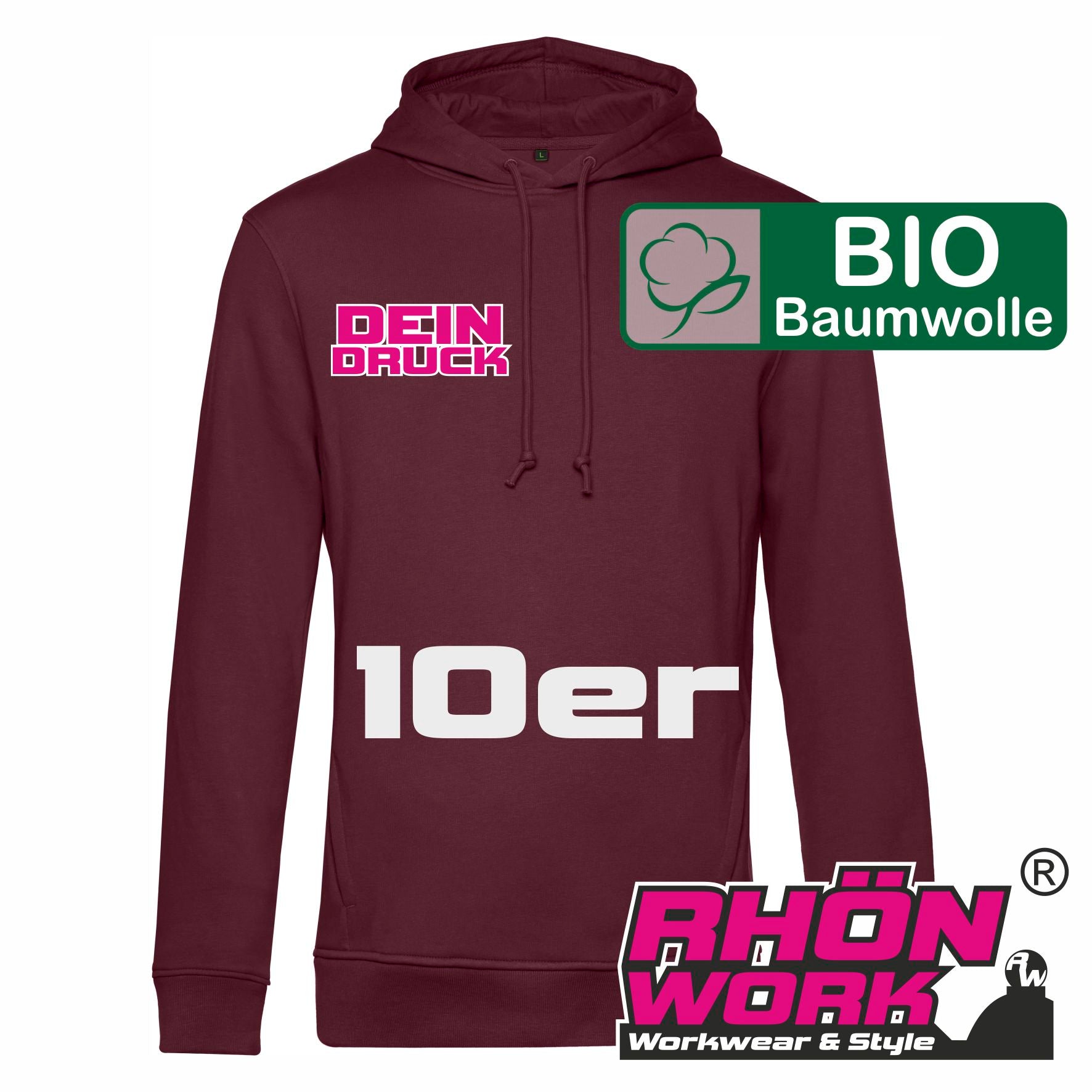 HOODIE DEAL "BIO INSPIRE HOODED" - 10er Pack (St. ab 47,90€)