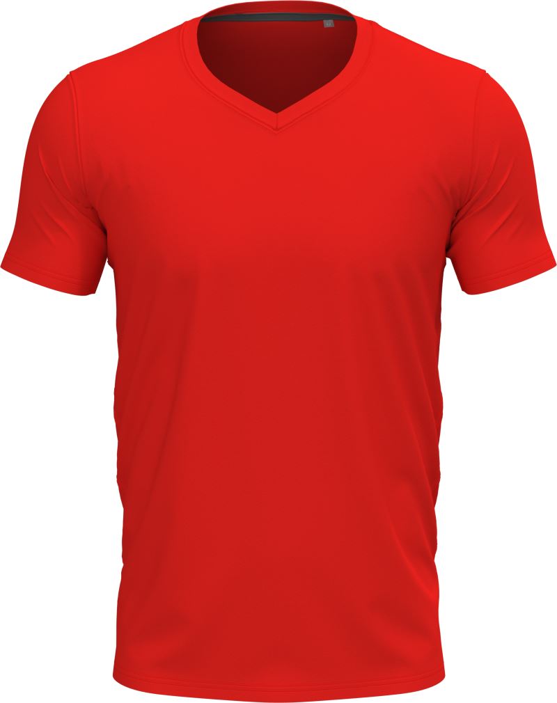 Stedman | V-Neck T "Clive" scarlet red