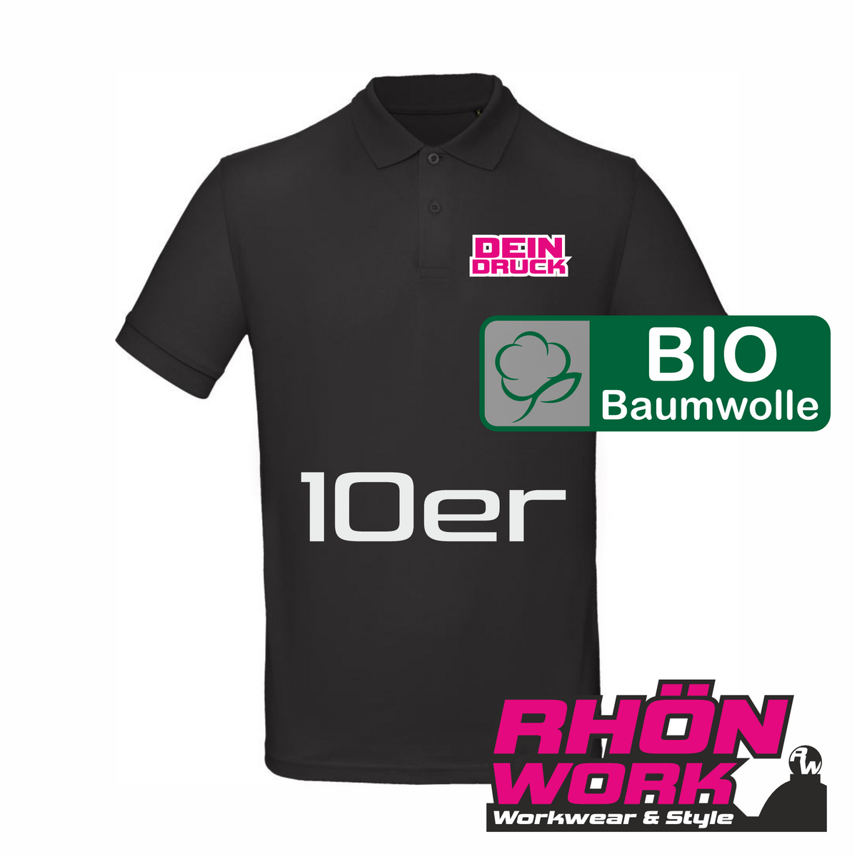 POLO DEAL "BIO B&C - Inspire " - 10er PACK (St. ab 26,90€)