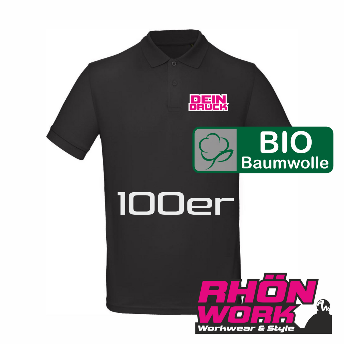 POLO DEAL "BIO B&C - Inspire" - 100er PACK (St. ab 21,19€)