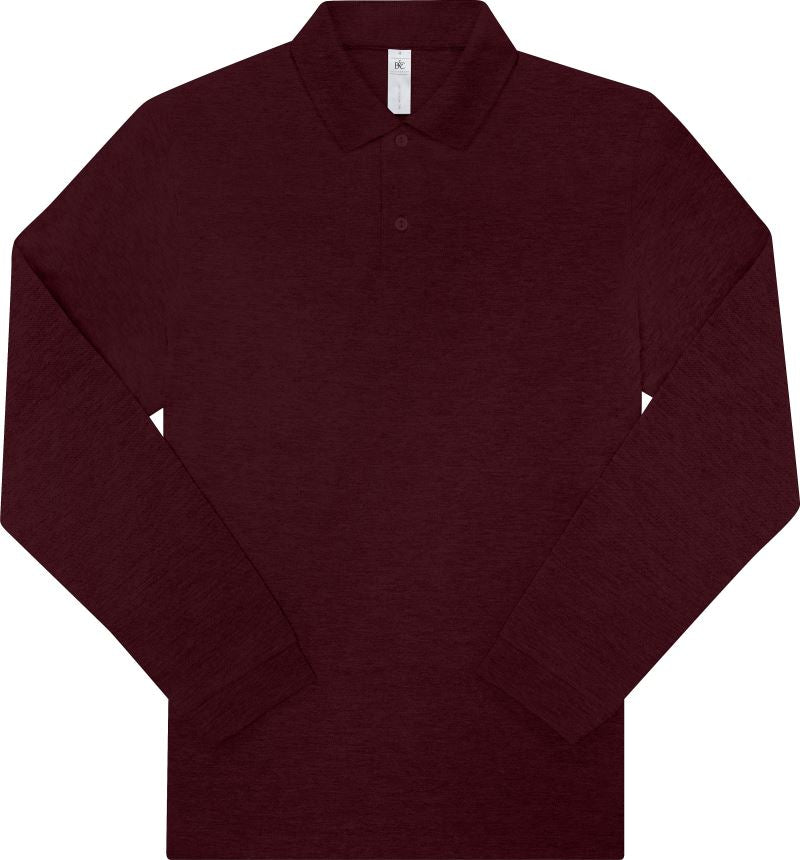 B&C | My Polo 210 LSL heather burgundy