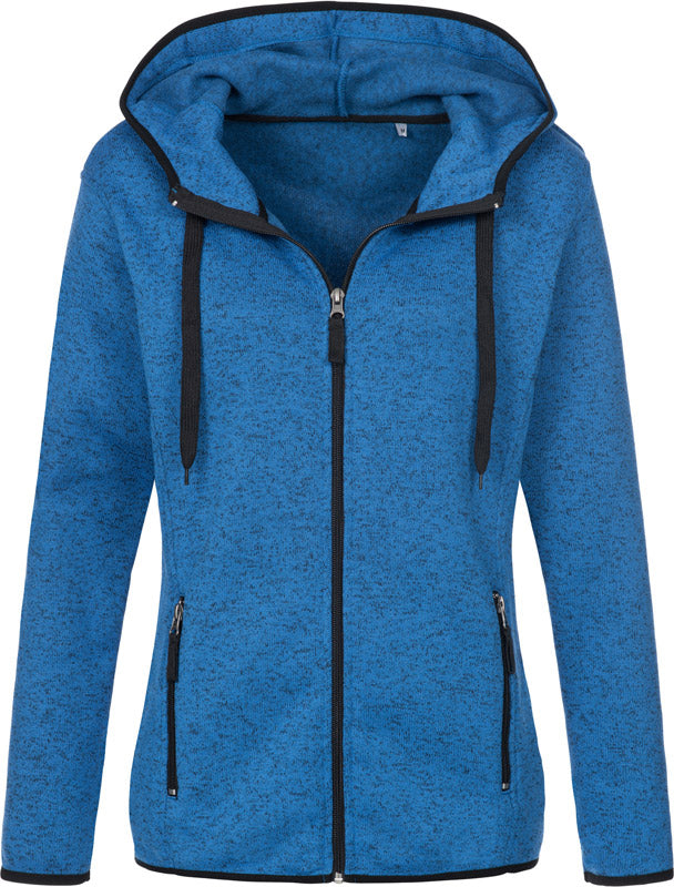 Stedman | Knit Fleece Jacket Women blue melange