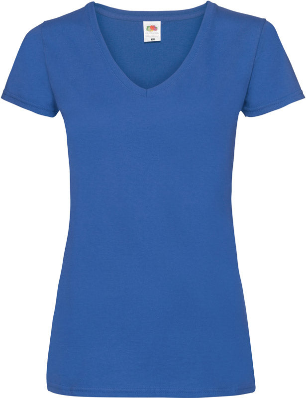 F.O.L. | Lady-Fit Valueweight V-Neck T royal blue