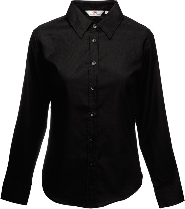 F.O.L. | Lady-Fit Oxford Shirt LSL black