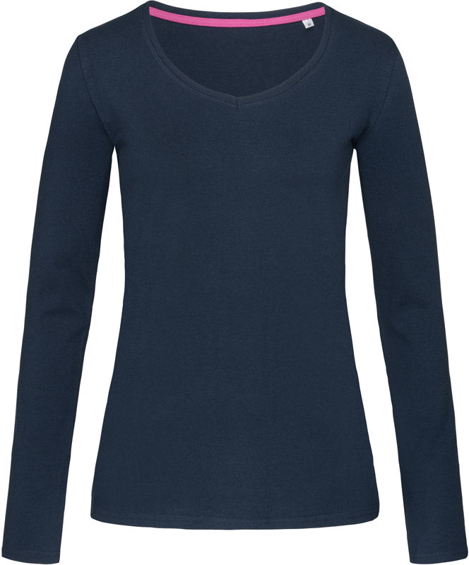 Stedman | V-Neck T "Claire" LSL marina blue - S