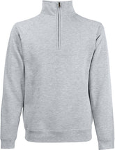 F.O.L. | Premium Zip Neck Sweat heather grey