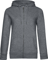 B&C | QUEEN Zipped Hood_° heather mid grey