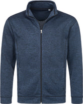 Stedman | Knit Fleece Jacket Men marina blue melange