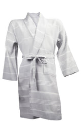 The One | Hamam Bathrobe light grey/white
