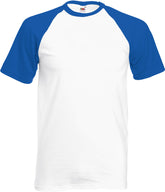 F.O.L. | Baseball T white/royal blue