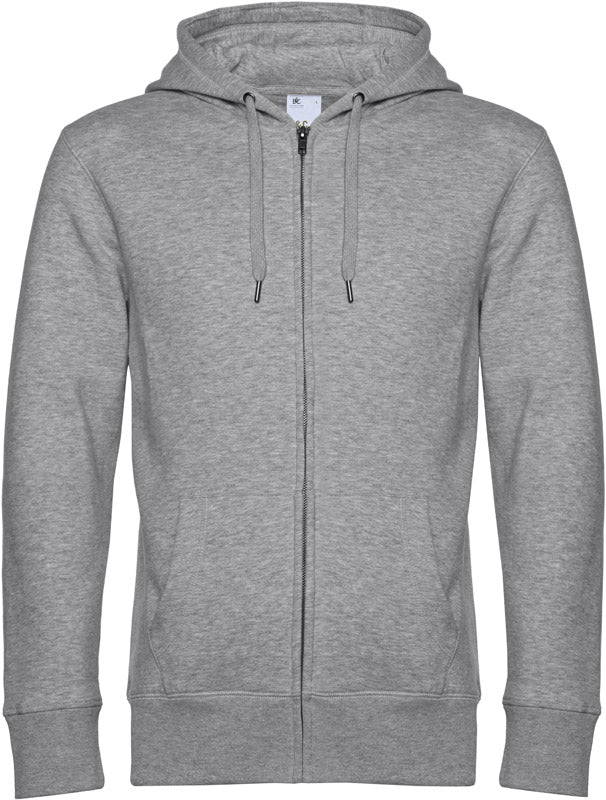 B&C | KING Zipped Hood_° heather grey