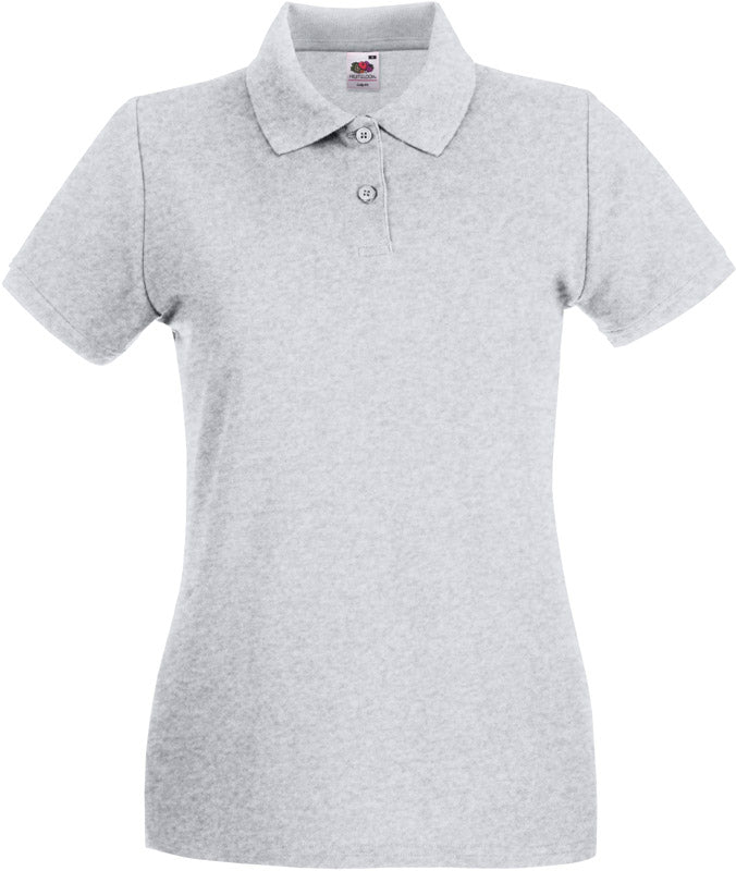 F.O.L. | Lady-Fit Premium Polo heather grey