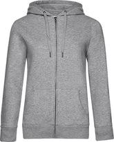 B&C | QUEEN Zipped Hood_° heather grey