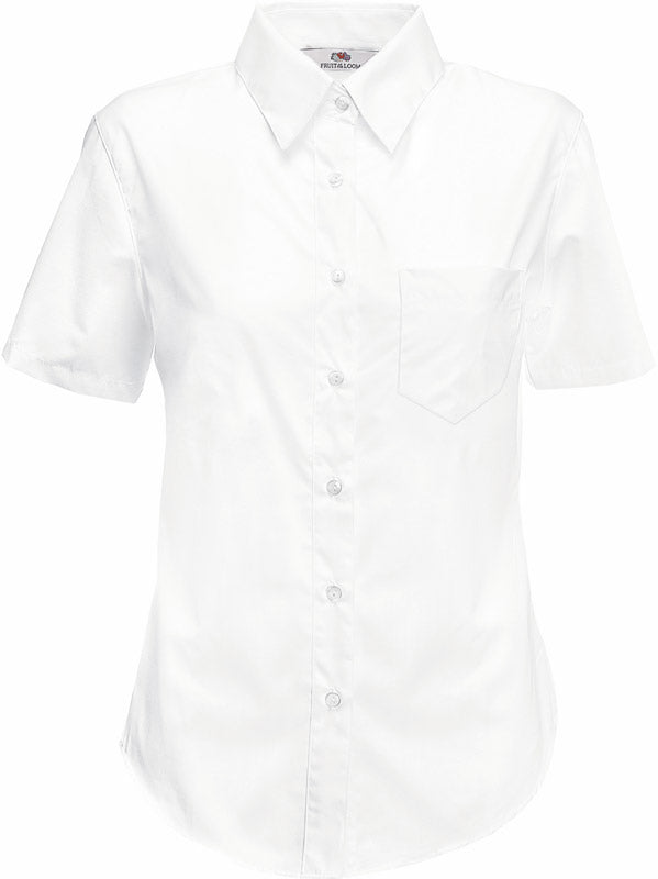 F.O.L. | Lady-Fit Poplin Shirt SSL white