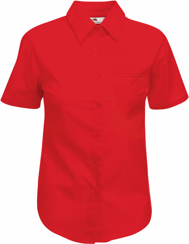 F.O.L. | Lady-Fit Poplin Shirt SSL red