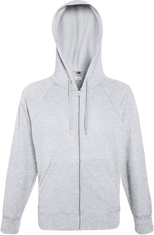 F.O.L. | Lightweight Hooded Sweat Jacket heather grey