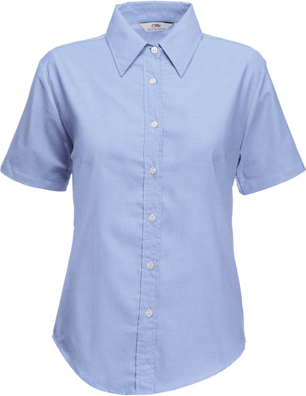 F.O.L. | Lady-Fit Oxford Shirt SSL oxford blue