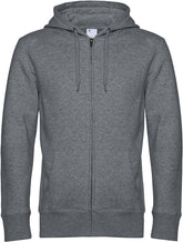 B&C | KING Zipped Hood_° heather mid grey