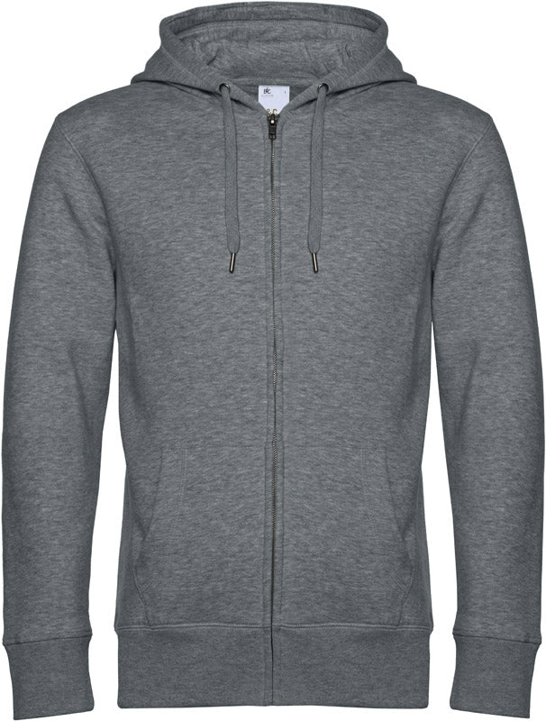 B&C | KING Zipped Hood_° heather mid grey