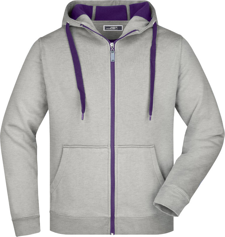 James & Nicholson | JN 355 grey heather/purple