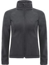 B&C | Hooded Softshell /women dark grey