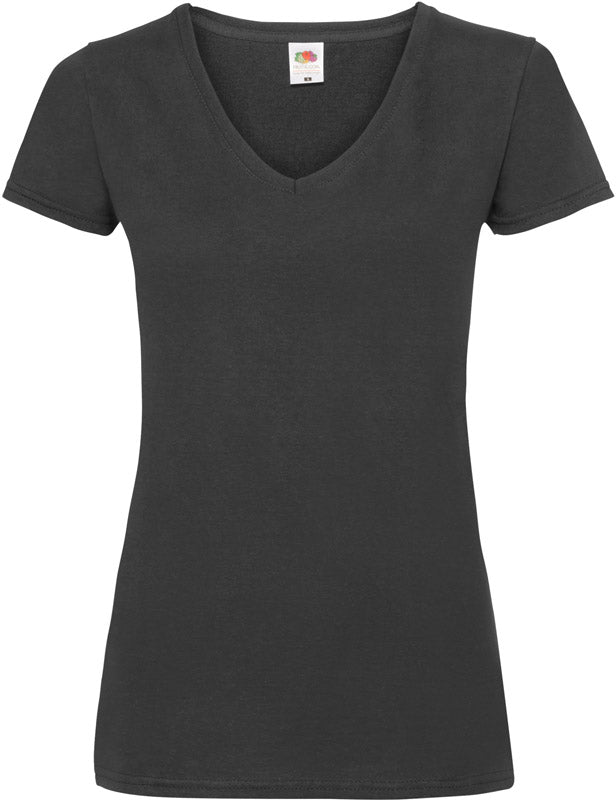 F.O.L. | Lady-Fit Valueweight V-Neck T black